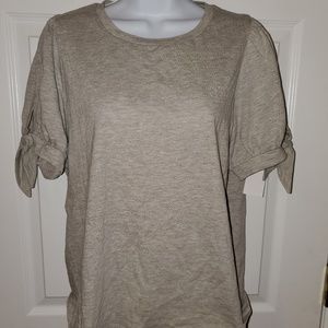 Grey Audele Top w/tie Sleeves NWT SZ M